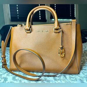 Michael Kors Saffiano Leather Crossbody Satchel Acorn